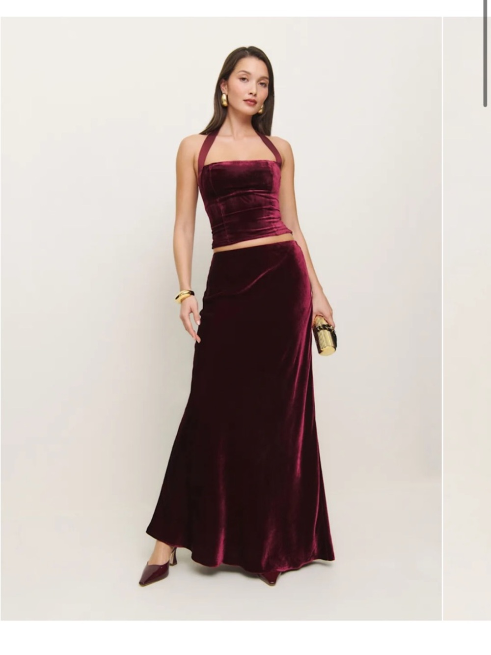 NWT Reformation CHIANTI BELLA MAXI SKIRT Size XS